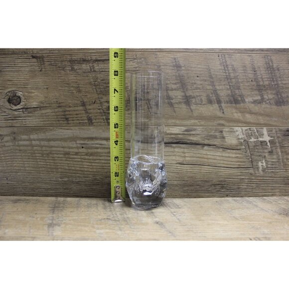 Daum France mid century modern abstract bulb base crystal‎ vase signed - Picture 10 of 16